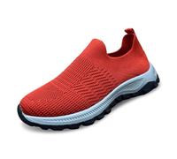 Basket Uomo Running Ete in Maglia Scarpe da Escursionismo Camminare Sneakers Uomo Donna Scarpa Ortopedica Legere Slip on Sneakers e Scarpe Sportive Basquettes Scarpe di sicurezza Basquette, 01 Rosso