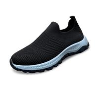 Basket Uomo Running Ete in Maglia Scarpe da Escursionismo Camminare Sneakers Uomo Donna Scarpa Ortopedica Legere Slip on Sneakers e Scarpe Sportive Basquettes Scarpe di sicurezza Basquette, 01 Nero