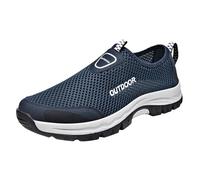 Basket Uomo Running Ete in Maglia Sneakers Uomo Sport Legere Scarpe da Trekking Passeggiata Slip on Scarpa Ortopedica Basquettes Scarpe di sicurezza Scarpe da Ginnastica e Sport Basquette, 01 Blu, 47