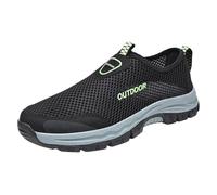 Basket Uomo Running Ete in Maglia Sneakers Uomo Sport Legere Scarpe da Trekking Passeggiata Slip on Scarpa Ortopedica Basquettes Scarpe di sicurezza Scarpe da Ginnastica e Sport Basquette, 01 Nero, 47