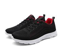 Basket Uomo Running Sport in Maglia Scarpa Ortopedica Legere Ete Scarpe da Trekking A Piedi Sneakers Uomo Calzature di Sicurezza Basket Sneakers e Scarpe Sportive Basquette, 01 Rosso, 44 EU