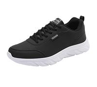 Basket Uomo Sport Running, Basket Uomo Suola Compensata, Scarpe Ortopediche con Lacci, Suola Morbida Antiscivolo Sneakers Leggera Confortevole Da Camminare, Fitness, Running, Corsa, bianco, 40 EU