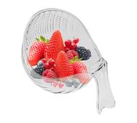 Basket vegetable Washing Basket with Handle, Multifunctional Household Fruit and Vegetable Basin, drenaggio Basket for Washing Rice, Frutta e Vegetables, Blue, Trasparente and Green
