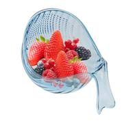 Basket vegetable Washing Basket with Handle, Multifunctional Household Fruit and Vegetable Basin, drenaggio Basket for Washing Rice, Frutta e Vegetables, Blue, Trasparente and Green
