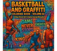 Basketball And Graffiti Coloring Book for Teens and Adults - Volume 02 : Freestyle Street-Art and Urban Energy Reloaded: 50 brand-new pages featuring ... for fans of art, movement, and creativity.