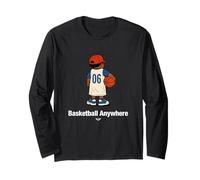 Basketball Anywhere Illustration Novelty Graphic Designs Maglia a Manica
