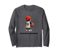Basketball Anywhere Illustration Novelty Graphic Designs Maglia a Manica
