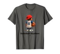 Basketball Anywhere Illustration Novelty Graphic Designs Maglietta