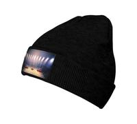 Basketball Arena - Cappello unisex classico lavorato a maglia, caldo cappello in lana per autunno e inverno, da viaggio, a prova di freddo, alla moda., Nero , Taglia unica