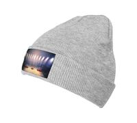 Basketball Arena - Cappello unisex classico lavorato a maglia, caldo cappello in lana per autunno e inverno, da viaggio, a prova di freddo, alla moda., grigio, Taglia unica