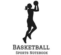 Basketball Aura White with Black Silhouette | Classic Lined Composition Notebook for Players & Fans (feminine)