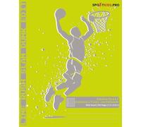 Basketball Composition Notebook for Kids: Lime Rush Slam Dunk Edit: For Boys and Girls, For Home and School, Wide Ruled with Field, 100 Pages, 7.5 x 9.25 in