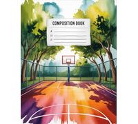Basketball Court On Dark Theme Composition Book: 120 Pages, with Anime Cover Design, ideal for Drawing, Creative Writing, Girls, Students, Teachers, ... for Drawing, Creative Writing, Girls, Stude