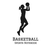 Basketball Fearless White with Black Silhouette | Classic Lined Composition Notebook for Players & Fans (feminine)