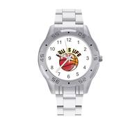 Basketball is Life - Orologio da polso da uomo, in acciaio inox, analogico, al quarzo, per lavoro, Stile:, regular, Bracciale
