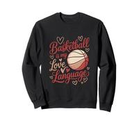 Basketball Is My Love Language Hoops Design per Fan Player Felpa