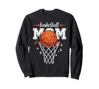 Basketball Mom Hoop and Ball Graphic Felpa