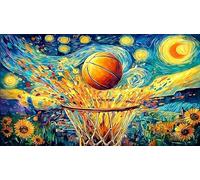 Basketball-Slam-Dunk-with-Color-Splash 1000 pezzi Puzzle Carta riciclata Sfida di gioco educativo Regalo divertente & Attività in casa per adulti e bambini 38x52/1000 pezzi