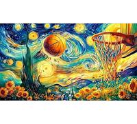 Basketball-Slam-Dunk-with-Color-Splash Carta riciclata Puzzle 1000 pezzi Idea regalo perfetta Giochi educativi per donne e uomini Bellissimo puzzle decorativo 38x52/1000 pezzi