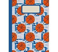 Basketball Themed Composition Notebook for Student Athletes: Sports Patterns Wide Ruled Blank Journal ,Theme Background with Colorful Design, Stylish Gift for Game Lovers