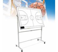 Basketball-Trainingstafel mit verschiebbarer Radhalterung, doppelseitige Basketball-Klemmtafel, trocken abwischbare Whiteboard-Tafel für Trainer, höhenverstellbar