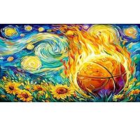 Basketball-vs-Volleyball-Confrontation-in-Fire-and-Water Carta riciclata Puzzle 1000 pezzi Idea regalo perfetta Giochi educativi per donne e uomini Bellissimo puzzle decorativo 70x50/1000 pezzi