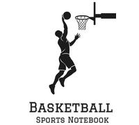 Basketball Winner Shot Black with White Silhouette | Classic Lined Composition Notebook for Players & Fans (masculine)