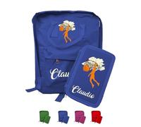 "Basketball" Zaino Scuola e Portapastelli Personalizzati Con Nome Bambini Materna Elementari Asilo Medio Unisex Zainetto Cartella Porta Pastelli Bimbo Bimba Gita Viaggio Borsa Studenti Made in Italy