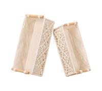 Baskets for Organizing - 2 Pieces Toy Basket with Handle, Portable Cotton Cloth Storage Bin for Towels Clothes Blankets Home Organization Living Room Shelf Bedroom Closet
