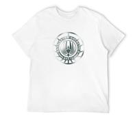 BASLIL TOAST brunch Men's Battlestar Galactica Faded Emblem Sci-Fi TV Show T-Shirts White XL