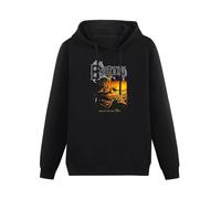 BASLIL TOAST brunch Men's Brutality When The Sky Turns Black American Death Metal Logo Long Sleeve Hooded Sweatshirt Black M