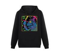 BASLIL TOAST brunch Men's King Gizzard And The Lizard Wizard Long Sleeve Hooded Sweatshirt Hoodies with Drawstring Pockets Black XXL