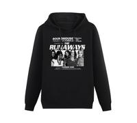 BASLIL TOAST brunch Men's Long Sleeve The Runaways Flyer Hoody Sweatershirt Black 3XL