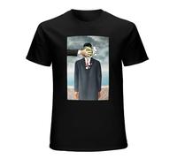 BASLIL TOAST brunch Men's Pie in The Face Rene Magritte Son of Man Short-Sleeve Unisex T-Shirts Black S