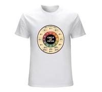 BASLIL TOAST brunch Men's Short-Sleeved Circle of Fifths Musician 100% Piano Player Music Theory Cotton Top T-Shirts White XXL