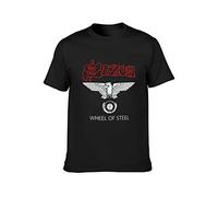 BASLIL TOAST brunch Saxon Wheels of Steel Black T-Shirt Unisex S Shirt Mens Basic Short Sleeve T-Shirt Men Graphic Cool Tops Tees Black XXL