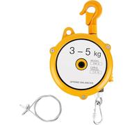 Basmgrazia - Bilanciatore a molla, 3-5 kg, regolabile, con cavo in acciaio da 1,5 m e gancio in lega, sospensione a molla retrattile per mantenere le attrezzature (3 ~ 5 kg))