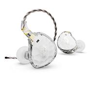 BASN ASONE - Auricolari in-ear con diaframma planare da 14,2 mm, con due cavi MMCX staccabili, per musicisti, batteristi, bassisti e cantanti, colore: bianco