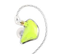 BASN Bmaster Auricolari in-ear con isolamento acustico, 1B 2DD ibrido con driver IEM a armatura bilanciata, auricolari con due cavi MMCX rimovibili (giallo)