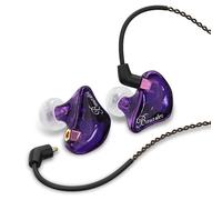 BASN Bmaster - Cuffie intrauricolari con triplo driver e cavo MMCX placcato argento, ideali per musicisti, ingegneri del suono e DJ (viola)