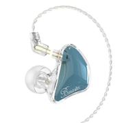 BASN Bmaster - Cuffie intrauricolari con triplo driver, IEM audio professionale per musicisti, cantanti, batteristi, con due cavi connettore a 2 pin e custodia protettiva (blu)