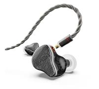 BASN Bmaster5 - Auricolari con diaframma 1DLC + 4BA 5 driver per batteristi, cuffie con cavo OFC placcato argento, isolamento acustico, auricolari IEM per musicisti (nero notte)