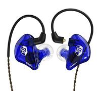 BASN Bsinger - Auricolari in-ear cablati con isolamento acustico, doppio driver dinamico IEM ad alta definizione con cavo rimovibile MMCX per musicisti, batteristi, cantanti (blu)
