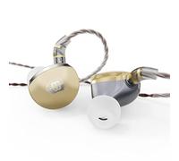BASN MTPro - Auricolari in ear monitor, 14,5 mm, HiFi IEM, con processo CNC e cavo in rame monocristallino a 4 nuclei Litz OCC per musicisti (oro champagne)