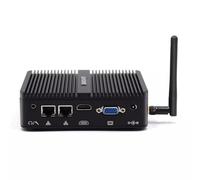 BASOARO PC Industriale Mini PC Fanless J5005, Mini Computer Industriale Fanless, 16GB RAM 128GB SSD, Gigabit Ethernet, Doppio Display HD VGA, 2 RS232 COM, WiFi Dual Band, BT, Win 11 Pro