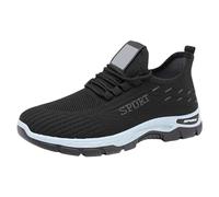 Basquette Donna - Scarpa ortopedica da donna con maglia Sneakers per tempo libero scarpe da ginnastica da jogging scarpe da ginnastica fitness Sneaker con supporto per arco plantare scarpe, Nero , 44