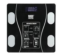 BASS, Bilancia Personale Con Okok App E Misurazione Del Grasso, Bilancia Per Il Grasso Corporeo, Bilancia Fitness Intelligente, BMI, Peso, Acqua, Bilancia Per L'Analisi Del Corpo, 26,5x3,5x27 Cm