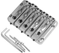 Bass Bridge per Chitarra Basso 5 Corde con Ponte Compensato Cavalletto Fisso In Metallo Installazione Facile Sostituzione Adatto Per Musicisti, Argento