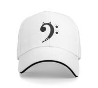 Bass Clef Music Logo Sun Baseball cap Cat Ears Summer Streetwear Trucker Hat for Unisex Men KPOP Rock Snapback cap
