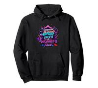 Bass Drops & Worries Fade EDM Music Lover Design Felpa con Cappuccio